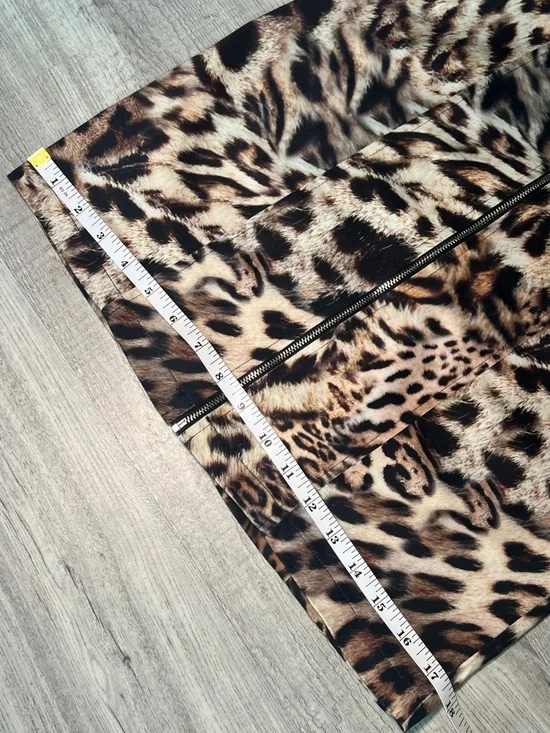 STUDIO F Leopard Print Zip-Front Mini Dress - Brown - Picture 8 of 14